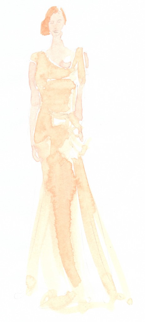 Nicole Kidman fashion illustration