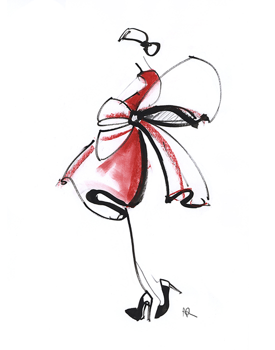 Quick-sketch-red-dress-fashion-illustration